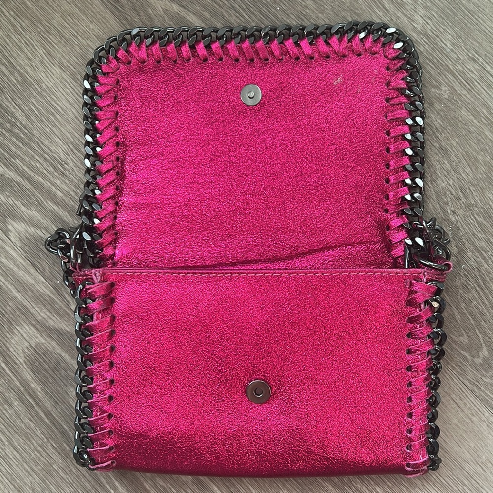 Pink Italian Leather Crossbody - Picture 3 of 4